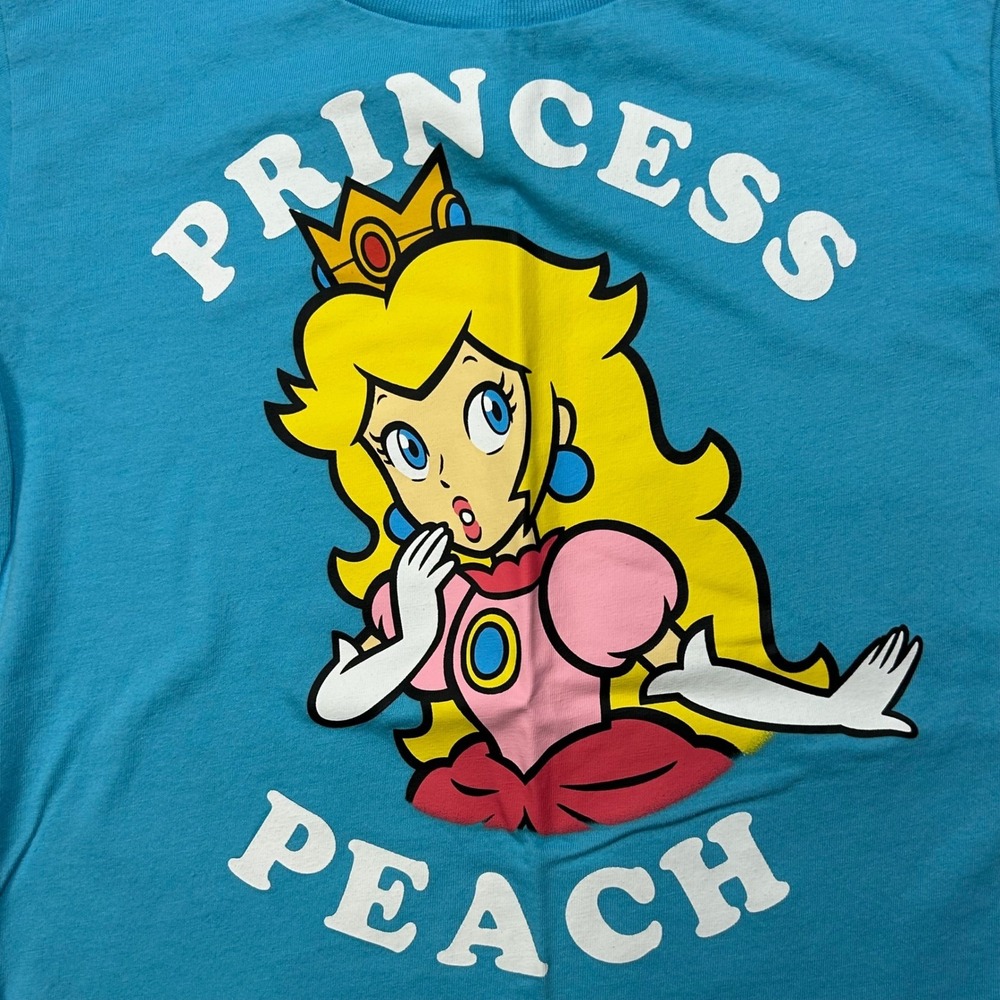 Super Mario Princess Peach T-Shirt Kids XS (4-5) Nintendo Graphic‎ Tee Classic